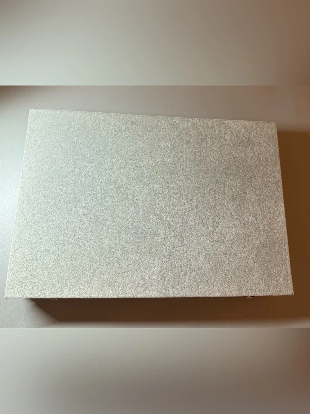Plush Jewelry Storage Tray Organizer in Light Gray